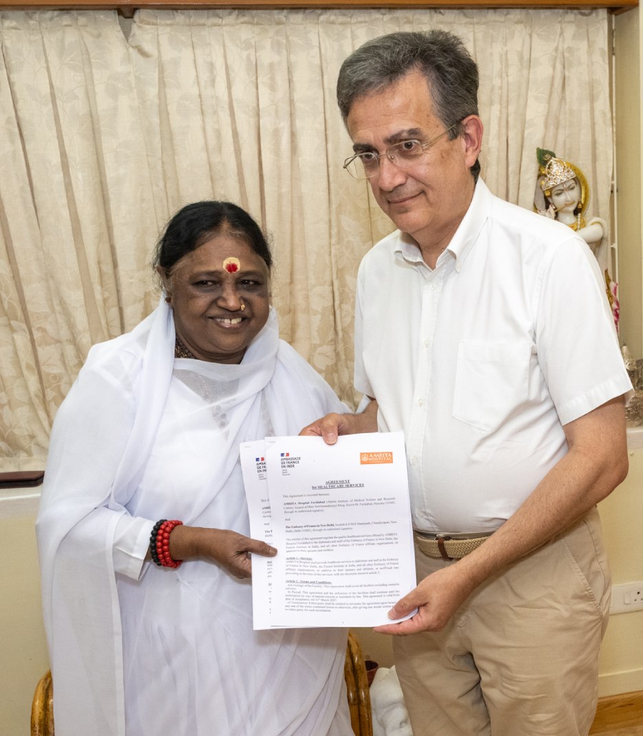 amrita-hospital-faridabad-signs-memorandum-of-understanding-with-the-french-embassy-in-india