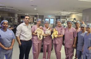46-Year-Old Diabetic, Hypertensive Woman Delivers 25-Week Triplets via IVF—All Three Babies Survive Without Complications at Amrita Hospital
