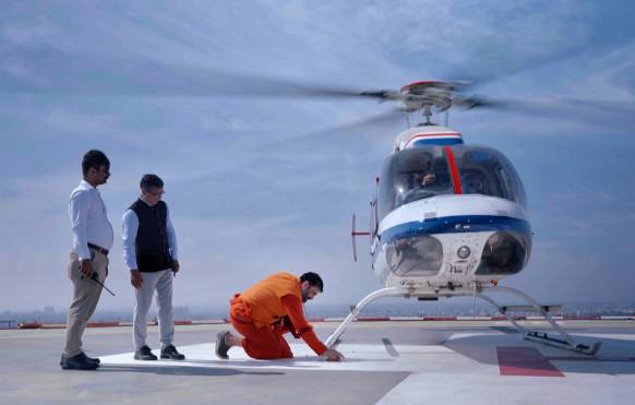 India’s Largest Elevated Hospital Helipad Starts Operations at Amrita Hospital, Faridabad