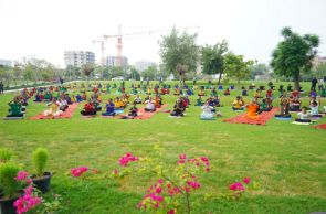 Amrita Hospital and Amrita Vishwa Vidyapeetham Faridabad Celebrated International Yoga Day