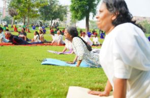 Amrita Hospital and Amrita Vishwa Vidyapeetham Faridabad Celebrated International Yoga Day