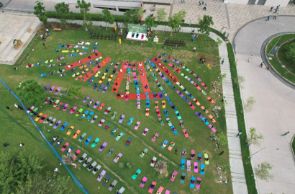 Amrita Hospital and Amrita Vishwa Vidyapeetham Faridabad Celebrated International Yoga Day